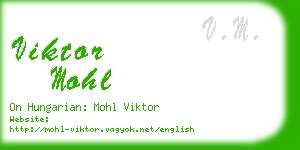 viktor mohl business card